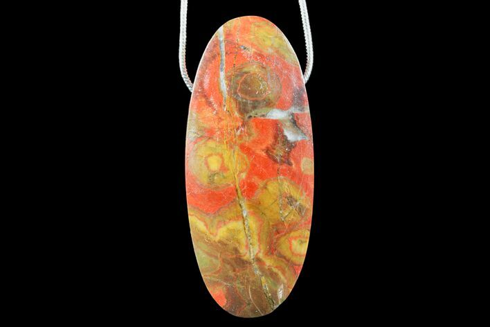 Morgan Hill Poppy Jasper Pendant with Snake Chain Necklace #171139